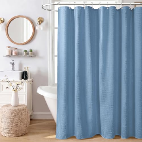 Dynamene Stall Waffle Shower Curtain 256 GSM Heavy 60"x72" Moonlight Blue by Dynamene - Used condition - Image 9