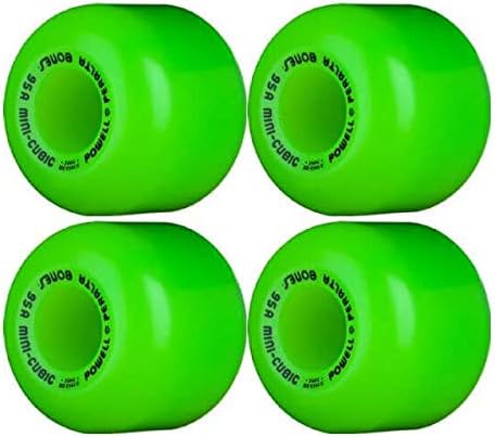 Powell Peralta Mini Cube Green Skateboard Wheels - 64mm 95a (Set of 4)