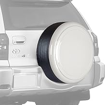 Boomerang 28" Color Matched Rigid Tire Cover for Toyota RAV4 01-05 - Plastic Face & Vinyl Band - Frosted White