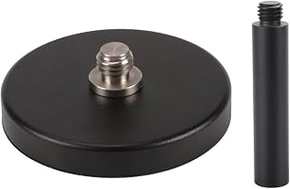 Professional GNSS Antenna Magnetic Mount for Survey Vehicles & Metal Surfaces | 5/8”x11 Thread, 100mm Extension Rod | Heavy-Duty Survey GPS Mount, GNSS Antenna Mag(2PCS)