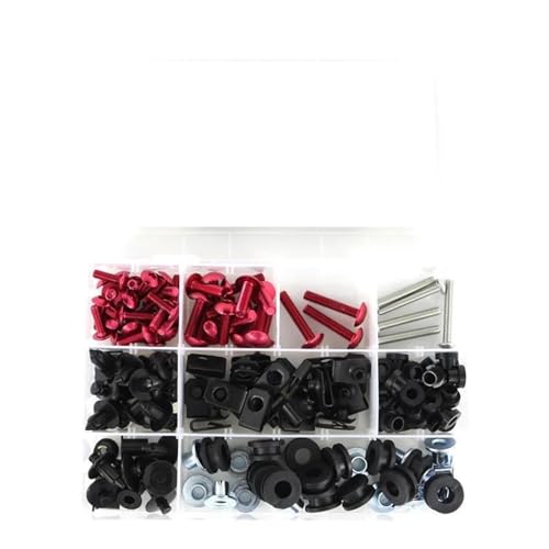 �I�[�g�o�C���S�ȃt���t�F�A�����O�{���g�L�b�g�N���b�v�ɓK�����郄�}�n YZF-R6 YZF R6 2003 2004 2005 R6S 2006 �i�b�g�ƃ{���g�̑g�ݍ��킹(Red3)