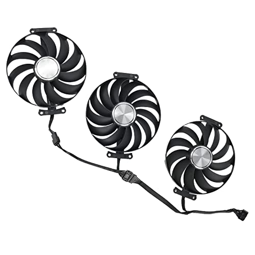 12V 0.5A 7Pin Graphics Card Fan for ASUS ROG Strix RX 6700XT 6800 RTX 3070 3080 3090 Gaming Video Card (Full Set Fan) - inRobert 95MM T129215SU