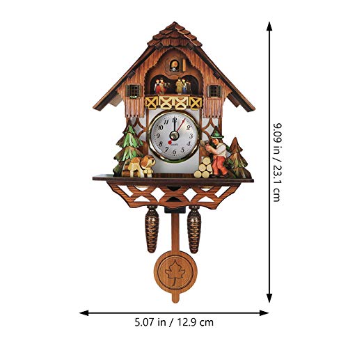 Vosarea Small Wooden Cuckoo-Shaped Wall Clock