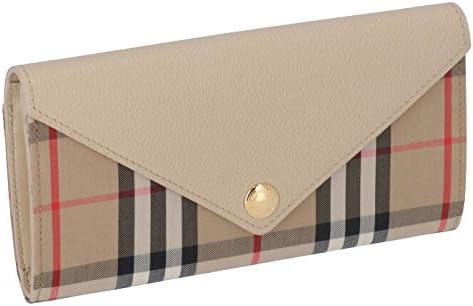 Amazon Burberry バーバリー 長財布 レディース ヴィンテージチェック レザー コンチネンタルウォレット 二つ折り長財布 並行輸入品 Burberry 財布