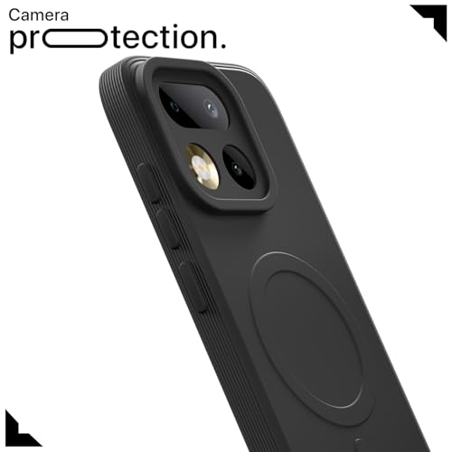 Image of Pikkme Back Cover for Realme 16 Pro 5G Soft Matte Silicone Mag-Safe Design (Mag-Safe Not Support) Camera Protection | Slim Fit Bumper Cover (Black)