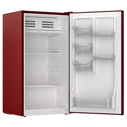 Image of Frigidaire Refrigerator-Retro Mini Fridge Energy Saving-Adjustable Thermostat Control- Ideal for Dorm, Office, RV, Garage, Apartment 3.1 Cu Ft, RED