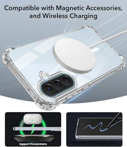 Image of Jkobi Shockproof Crystal-Clear Back Cover for Samsung Galaxy A57 5G (Magsafe Wireless Support | Drop & Camera Protection | Hard Polycarbonate)