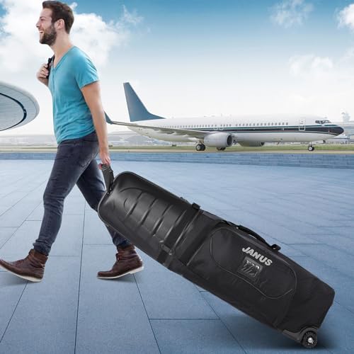 JANUS Golf Travel Bags,Golf Travel Bags for Airlines with Wheels,Head ABS Plastic case,Travel Golf Bag,Golf Bag Travel case,Hard case Golf Travel Bag - Thumbnail 6