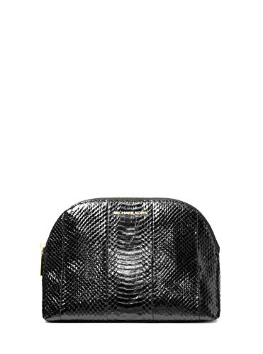 Preisvergleich Produktbild Michael Kors Kulturbeutel - Waschtasche - Schlangenleder - SCHWARZ - 17x24x7cm - Damen