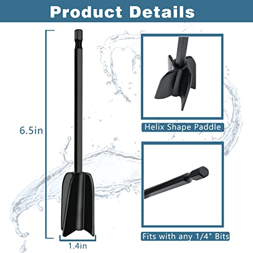 Resin Mixer Paddles, Leehon Epoxy Mixer Attachment, Reusable Paint, Resin Mixer Paddle To Mix Epoxy Resin, Paint, Ceramic Glaze - Paint Mixer For Drill (4 Pcs) #TOP3