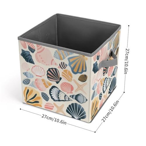 Cubes de rangement pliables coquillage pour dressing ordonné - 3