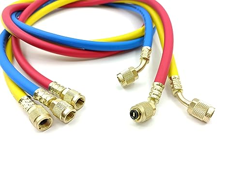 Manifold con mangueras y manómetros HVAC Obida 60" miniatura 3