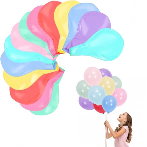 Riesenballon Bunt, 24 Stück XXL Macaron Luftballons, 18 Zoll Große Latexballons, Riesige Luftballon für Hochzeit Geburtstag Taufe Babyparty Kinder Party Festival Dekoration