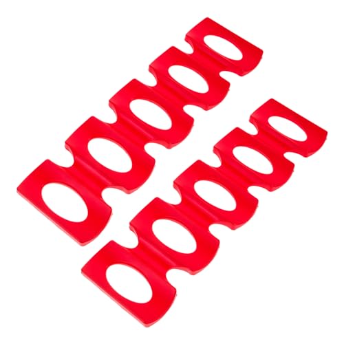 CIYODO 2pcs Silicone Beverage Organizer Mat Stackable Beer and Wine Bottle Rack for Refrigerator Home Bar and Party Use Easy to Clean and Red