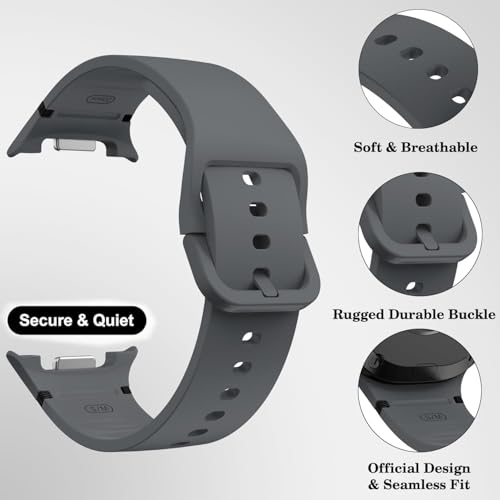 Image of VEMIGON Sport Band Compatible with Samsung Galaxy Watch 8 /8 Classic, No Gap One Click Soft Silicone Replacement Strap for Galaxy Watch 8 40mm 44mm /8 Classic 46mm