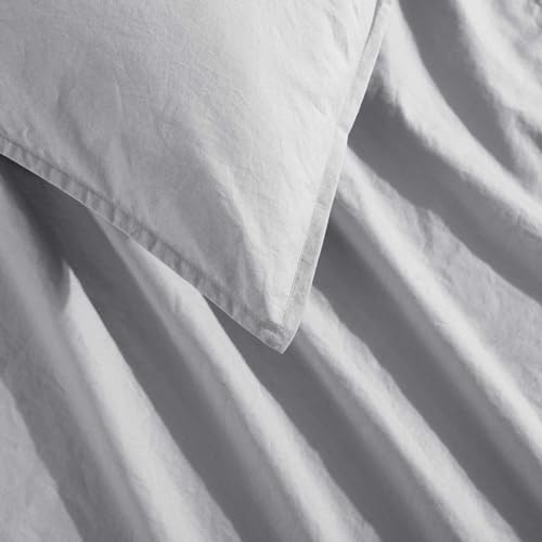 Calvin Klein - King Comforter Set, Modern Cotton Washed Percale Bedding with Matching Shams, Oeko-Tex Certified (Washed Percale Steel Blue, King) by Calvin Klein - Image 2