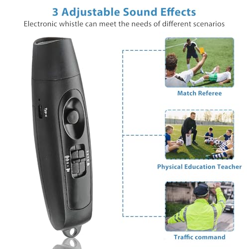 Sifflet électronique rechargeable USB avec volume réglable pour entraîneur