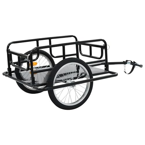 Bike-Cargo-Trailer-Bicycle-Trailer-Heavy-Duty-Bike-Wagon-Cart-Foldable-Compact-Storage-with-Hitch-Tow-Behind-Utility-Cargo-Trailer-for-Stuff-Groceries-Luggage-Tools-110-lbs-Max-Load - Cucciolini Doodles Bike-Cargo-Trailer-Bicycle-Trailer-Heavy-Duty-Bike-Wagon-Cart-Foldable-Compact-Storage-with-Hitch-Tow-Behind-Utility-Cargo-Trailer-for-Stuff-Groceries-Luggage-Tools-110-lbs-Max-Load