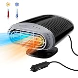 Calentador De Coche Portátil, Calentador De Coche General 12V 150W, Descongelador De Parabrisas Y Desempañador De Nieve, Portátil Calentador De Coche Calefacción y Ventilador de Refrigeración 2 en 1