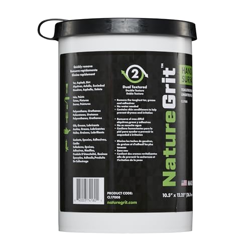 Image of NatureGrit Hand & Surface Wipes: Heavy Duty Grease & Grime Removal, Degreaser Wipes for Mechanics, Workshop Use (1)