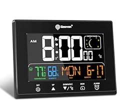 Geevon Digital Atomic Alarm Clock, Large Color HD Display Auto Set Clock with 2 USB Charging Ports photo Geevon Digital Atomic Alarm Clock, Large Color HD Display Auto Set Clock with 2 USB Charging Ports