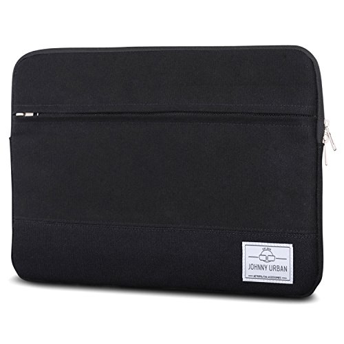 MacBook Pro 13 (2020-2016) Hülle, MacBook Air (2020-2018) Tasche Schwarz Laptop Sleeve aus Baumwoll Canvas Laptoptasche fürs MacBook Pro