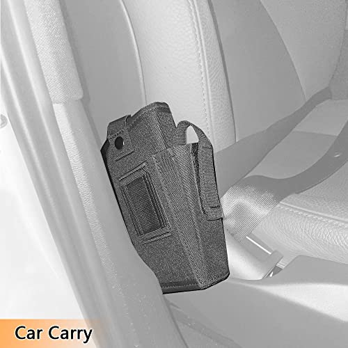 Depring Concealed Carry Holster With Mag Pouch Universal Fits Handgun With Laser Or Light Attachment Iwb Owb Car Ambidextrous Gun Holster With 2 Straps Black #TOP5