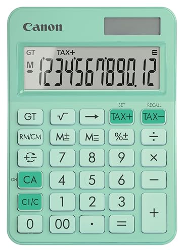 Canon LS-125KB Taschenrechner (Solar- und Batteriebetrieb, 12 Stellen) Grün