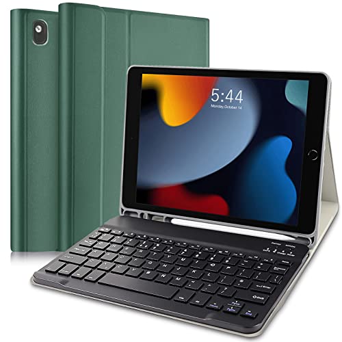 New iPad 10.2 Keyboard Case 9th Generation(2021)/ 8th Gen(2020)/ 7th Gen(2019) Slim Shell Lightweight Smart Case with Magnetically Detachable Wireless Keyboard for iPad Air 3 iPad Pro 10.5 2017