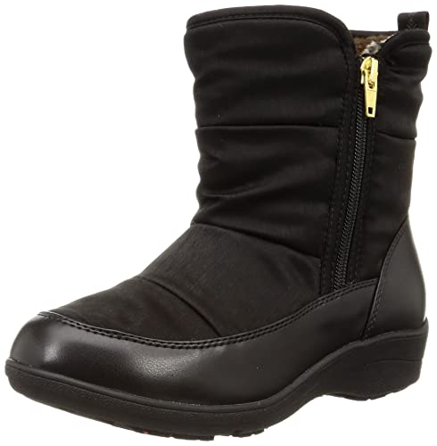 [イブ] ブーツ 防水 防滑ソール 4E ファスナー付 22.0~25.0cm レディース FGL094 ブラック 22.0 cm