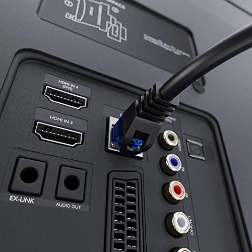 Image of KabelDirekt - Network Cable - 10Gbps, for Maximum Fiber-Optic Internet Speed - 0.8ft, Available in 1-100ft - Ethernet & LAN Cable for Gigabit Networks, Router /Modem, RJ45 (Black /Blue)