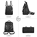Bolso Mochila Cuero Mujer Casual, JOSEKO Mochila Antirrobo con Solapa de Cuero...