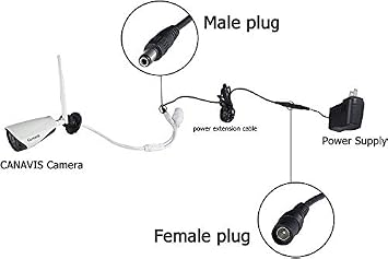 Alfais 4386 Dc Adapter Extension Cable 10m 5.5mm x 2.1mm Female Male