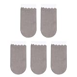 Housoutil 5 Pcs Breathable Anti-Sweat Finger Sleeves for Gaming, Nylon Silver Fabric Finger Covers, Elastic Screen Touch Protector, for Mobile Phone Game Playing