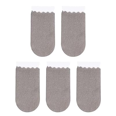 DOITOOL 5 Pcs Breathable Gaming Finger Sleeves for Phone Game Anti-Sweat Silver Fiber Finger Cot with Screen Touch Function Elastic Nylon for Mobile Gaming