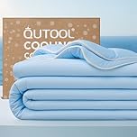 QUTOOLยฎ Cooling Blankets for Hot Sleepers Summer Comforter for Night Sweats Full/Queen Size, Double-Sided Cold Blanket Q-Max>0.4 Tech, All-Season Bedding Lightweight Breathable Comforter Blue 90"x90"