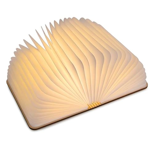 Lampe de bureau en bois noble et design épuré avec veilleuse LED