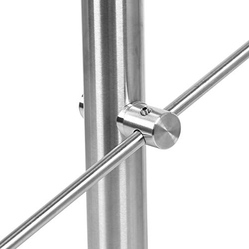 Rambarde d'escalier robuste en acier inoxydable argenté antidérapant pour PMR - 5