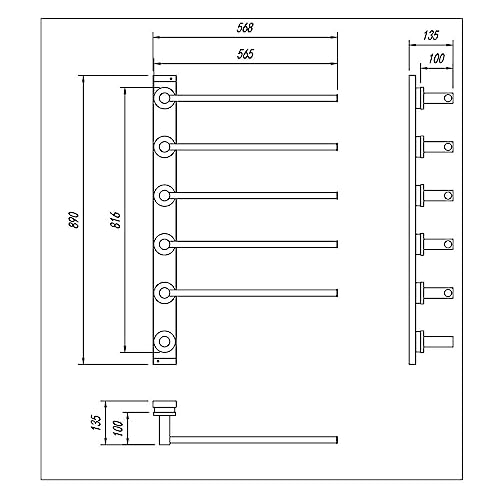 Sèche-serviettes électrique intelligent porte-serviettes chauffant acier inoxydable - 8