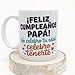 Imagen de MUGFFINS Taza cumple papá con frase ¡Feliz cumpleaños papá! No celebro tu edad celebro tenerte en Español