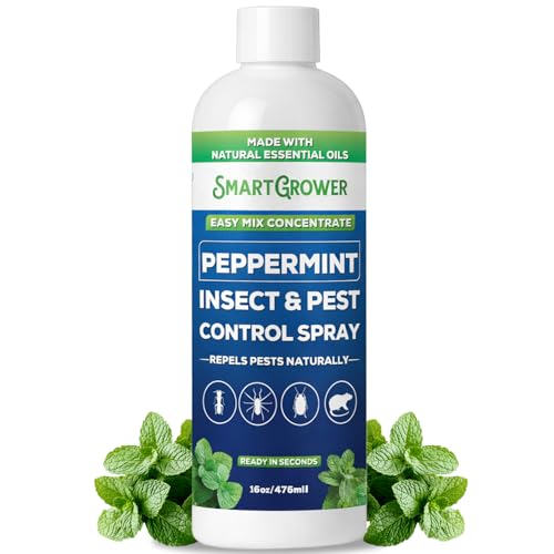 Peppermint Insect & Pest Control Best Value Concentrate - Repels Insects & Pests for Home, Indoor, Outdoor, Garden - Maximum Strength Concentrate (Makes Two Gallons RTU) 16 oz