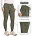 Med Couture Scrub Pants for Women Cargo Jogger Bottoms with 5 Pockets, Lightweight, Ultra Soft, 2-Way Stretch Fabric - MC7710, L Petite, Olive