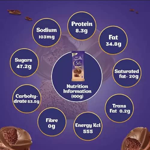 Cadbury Dairy Milk Silk Mousse Chocolate 116 Gram Pack of 2 Bars, Caramels (2 x 116 g)