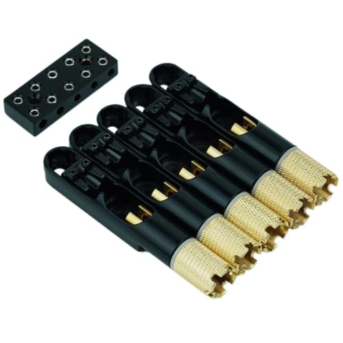 Pont de basse à ventilateur à corde unique ajustant l'intonation fanned-fret or 5pcs