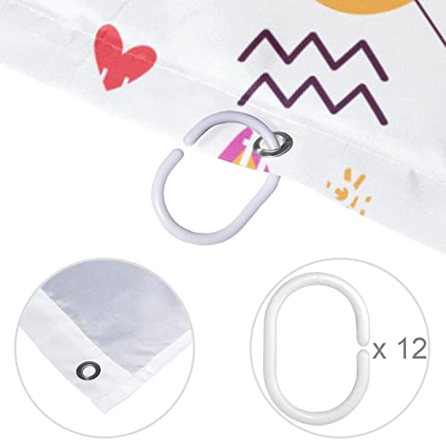 Rideau de douche imperméable pour éviter les éclaboussures motif chat - 5