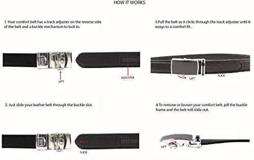 BLOWOUT SALE Ratchet Belt, Grey Gun Metal Automatic Buckle | Genuine Leather | Men’s Holiday Gift | SAVE 70%3