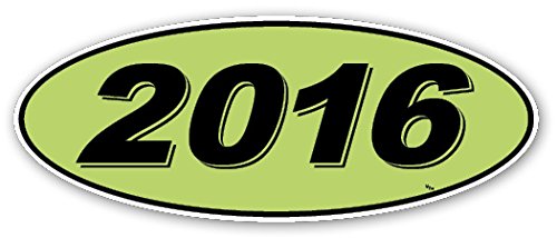 Stickers de fenêtre AN 2026 ovales vert et noir pour marquage propre