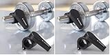 Navaris Hantelverschlüsse - Hantelverschluss 25 mm - Schnellverschluss Hantelstange - Langhantel Klemmen - Schnell und sicher verschlossen - 2er Set - Kunststoff (Packung mit 2)