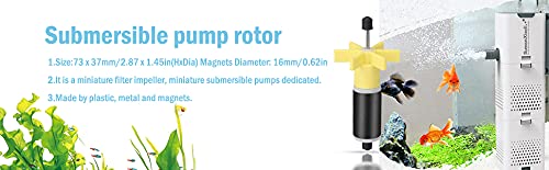 Homeswitch 15.5Mm (3/4Inch) Replacement Filter Impeller Submersible Water Pump Rotor Yellow #TOP5