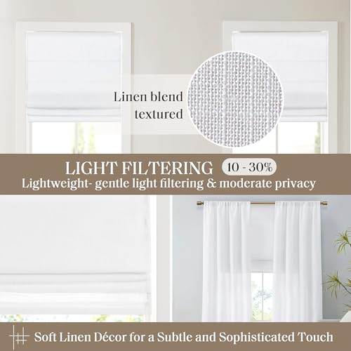 image for Madison Park Kyler Cordless Roman Shades - Single Panel, Lightweight L